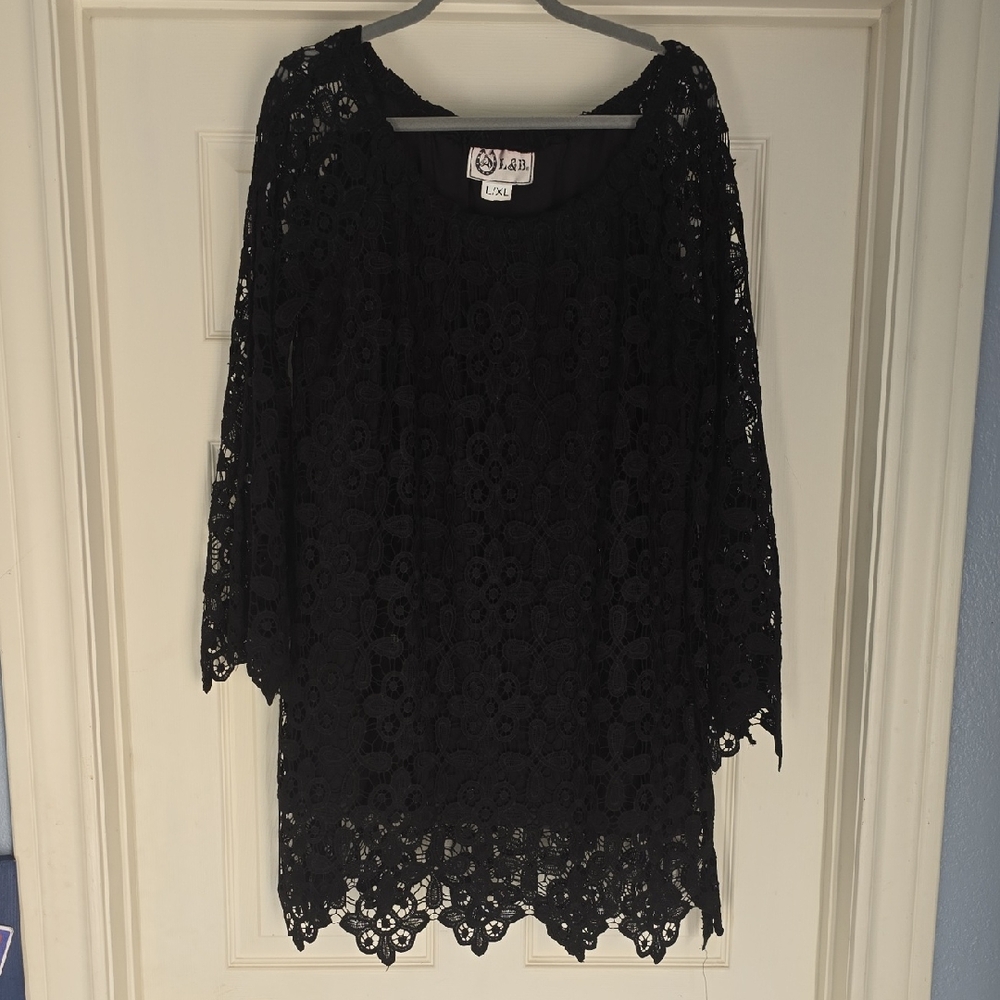 L&B Elegant Black Lace Dress